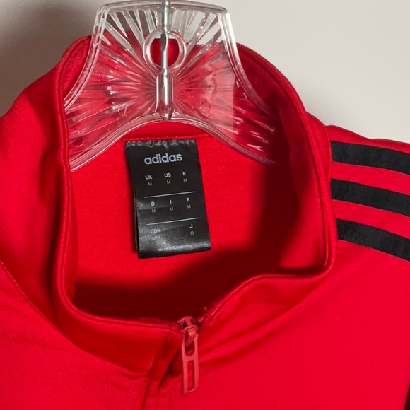 Adidas Men's Essentials 3-Stripes Tricot Track Jacket EB3991 (Red/Black) Size M - Picture 3 of 7